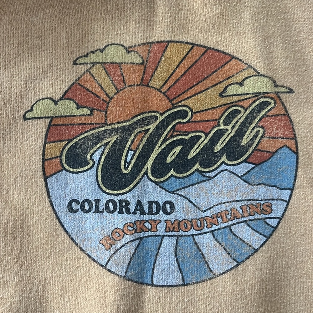 EUC vintage style Vail Colorado hooded sweatshirt, sz M - Picture 3 of 5